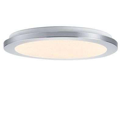 Chromowany plafon sufitowy nowoczesny, Marie, 15W, 3000K LED, IP44