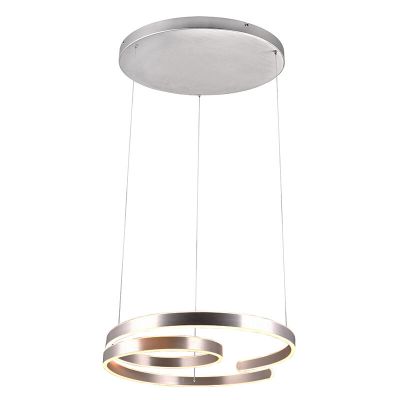 Niklowa lampa wisząca design, Ewout, 68W, 3000K LED, ściemniana w 3 krokach