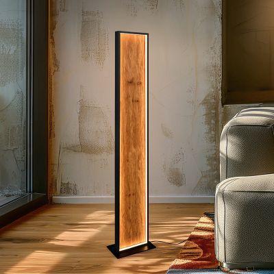 Drewniana lampa stojąca design, Tanneke, 35W, 3000K LED, z przełącznik