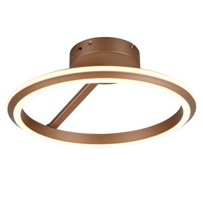 Brązowa lampa sufitowa nowoczesna, Jiry, 34W, white switch LED, ściemniana w 3 krokach