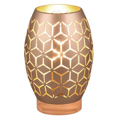 Ciemnoszara lampa stołowa nowoczesna, Delana