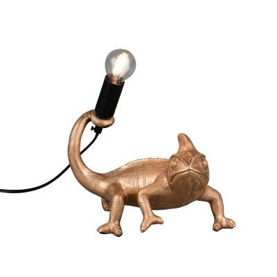 Złota lampa stołowa plastikowa, Chameleon