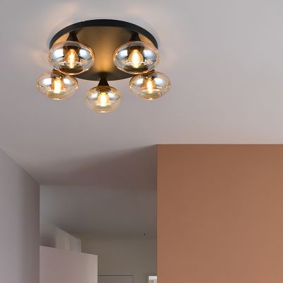 Bursztynowa lampa sufitowa design, Veere