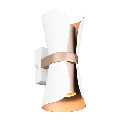 Biały kinkiet design, Suad, z przełącznik