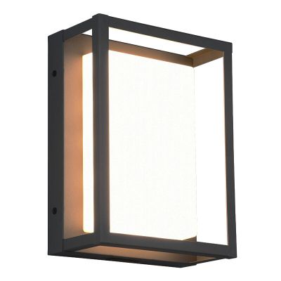 Antracytowa lampa zewnętrzna metalowa, Rolina, 10W, regulowana ciepła do zimnej bieli LED, IP54, ściemniana w 3 krokach