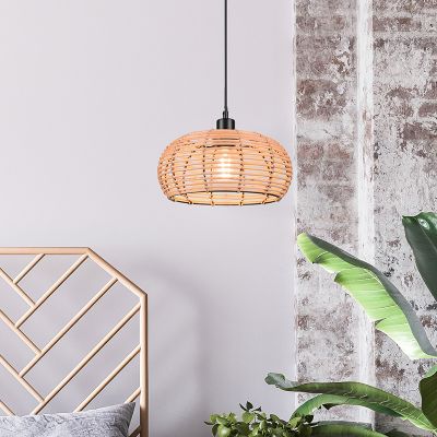 Rattanowa lampa wisząca brązowa, Nesrine