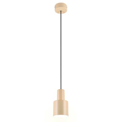 Różowa lampa wisząca metalowa, Amila