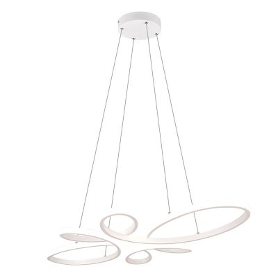 Biała lampa wisząca nad stół do jadalni design, Vikash, 32W, 4000K LED, ściemniana w 3 krokach