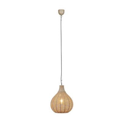 Rattanowa lampa wisząca czarna, Jurn