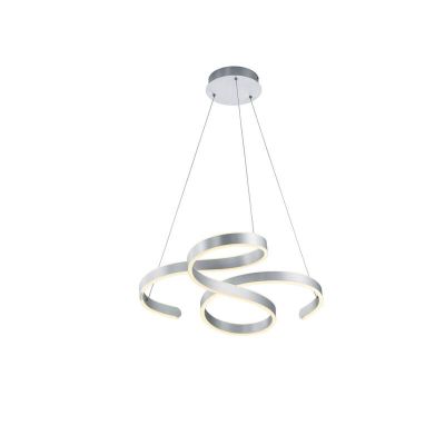 Srebrna lampa wisząca nowoczesna, Davu, 52W, 3000K LED