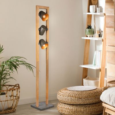 Niklowa lampa do czytania stojąca vintage, Keira, z przełącznik