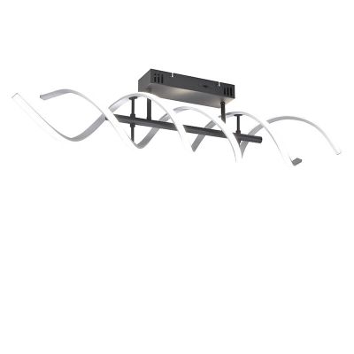 Chromowana lampa sufitowa design, Sylvian, 41W, regulowana ciepła do zimnej bieli LED, ściemniana w 3 krokach