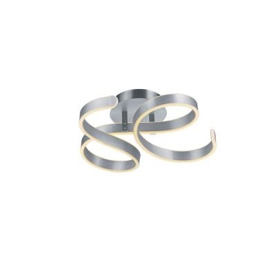 Srebreny plafon sufitowy nowoczesny, Davu, 40W, 3000K LED