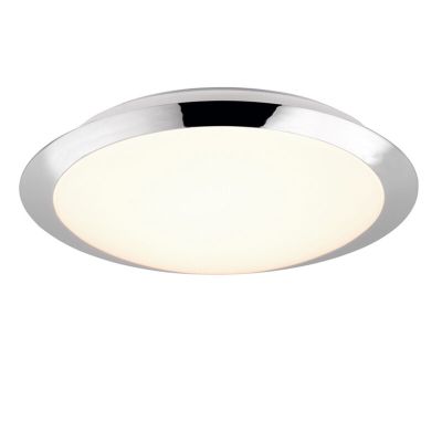 Chromowana lampa łazienkowa sufitowa plastikowa, Ronan, 12W, 3000K LED, IP44