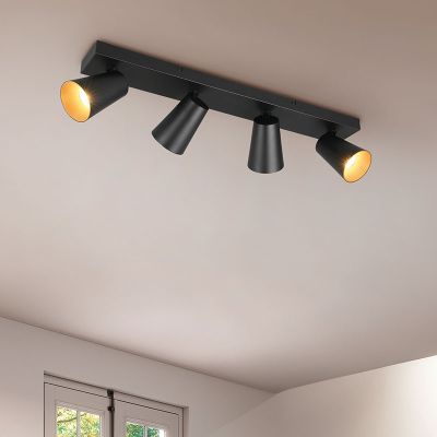 Czarny spot sufitowy nowoczesny, Rawien