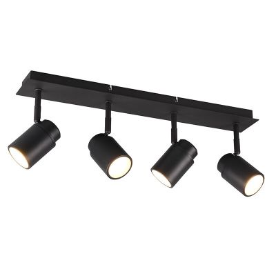 Czarny spot sufitowy łazienkowy nowoczesny, Nelis, IP44