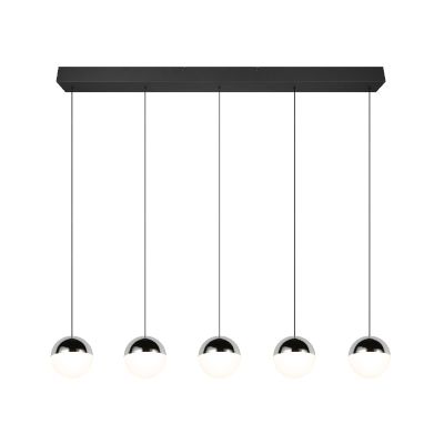 Chromowana lampa wisząca nowoczesna, Rigtje
