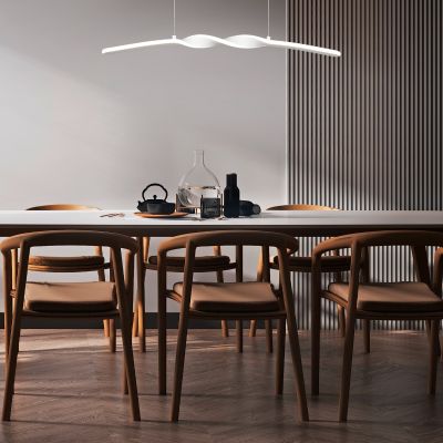 Biała lampa wisząca design, Quirinus, 18W, 4000K LED