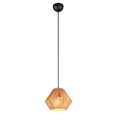 Papierowa lampa wisząca brązowa, Isaiah