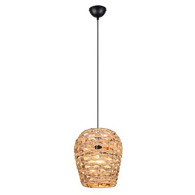 Rattanowa lampa wisząca brązowa, Lycke