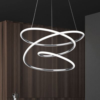 Chromowana lampa wisząca design, Marell, 36W, 4000K LED, ściemniana w 3 krokach