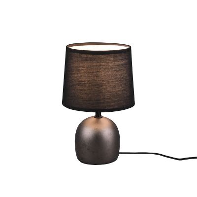 Ceramiczna lampa stołowa niklowa, Myrna, z przełącznik