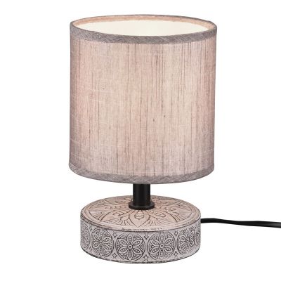 Ceramiczna lampa stołowa brązowa, Lola, z przełącznik