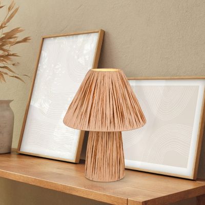 Papierowa lampa stołowa brązowa, Nurten, z przełącznik