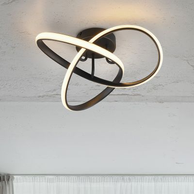 Czarna lampa sufitowa design, Suat, 15W, 3000K LED