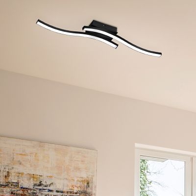 Czarny plafon sufitowy nowoczesny, Go, 5W, 3000K LED