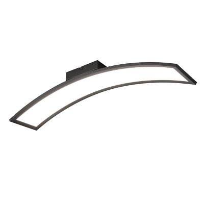 Czarny plafon sufitowy nowoczesny, Ruurd, 23W, 3000K LED