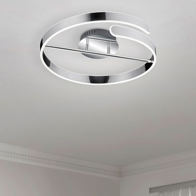 Chromowany plafon sufitowy design, Resy, 37W, 4000K LED, ściemniana w 3 krokach