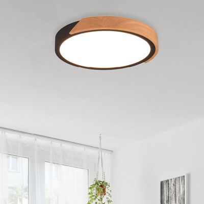 Czarny plafon sufitowy nowoczesny, Nevil, 20W, 3000K LED, ściemniana w 3 krokach