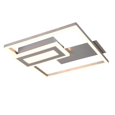 Niklowy plafon sufitowy design, Shun, 22W, 3000K LED