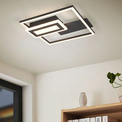 Czarny plafon sufitowy design, Shun, 22W, 3000K LED
