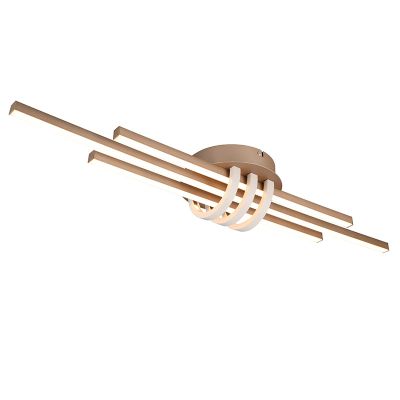 Brązowy plafon sufitowy nowoczesny, Saloua, 20W, 3000K LED, ściemniana w 3 krokach