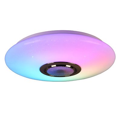Biały plafon sufitowy nowoczesny, Birgitta, 15,5W, RGBW LED, z pilot