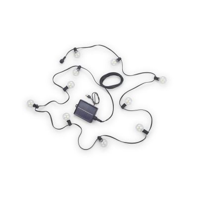 Girlanda świetlna na energię słoneczną, 10 lampek, 2700K, 0,5W