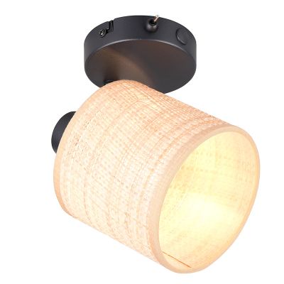 Kremowy kinkiet rustykalny, Peder, z przełącznik