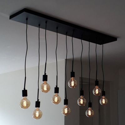 Industrialna lampa wisząca czarna, Bolb