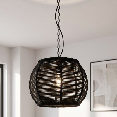 Industrialna lampa wisząca czarna, Milca