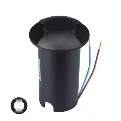 Nowoczesna lampa najazdowa czarna, Marcus, 1W, 6500K LED, IP67