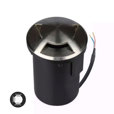 Nowoczesna lampa najazdowa srebrna, Marcus, IP67