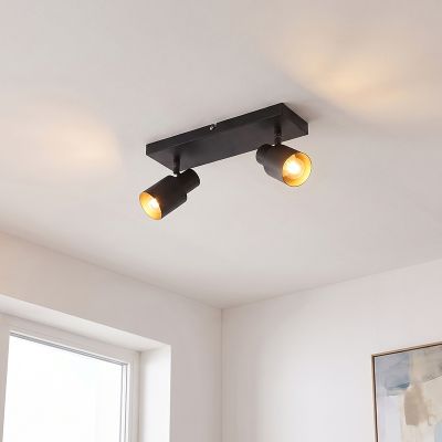 Aluminiowy spot sufitowy czarny, Eleno