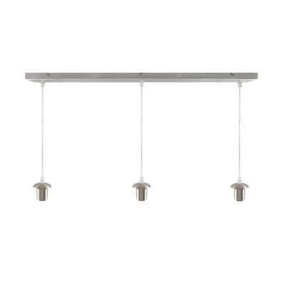 Aluminiowa lampa wisząca bez abażur chromowana, Rika